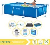 Intex Rechthoekig Frame Zwembad - 260 x 160 x 65 cm - Blauw