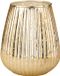 H&S Collection kaarshouder - goud - 15 x 13 cm - glas