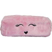 Exacompta - Pennendoos - synthetisch bont - blauw, roze, ivoor, mauve