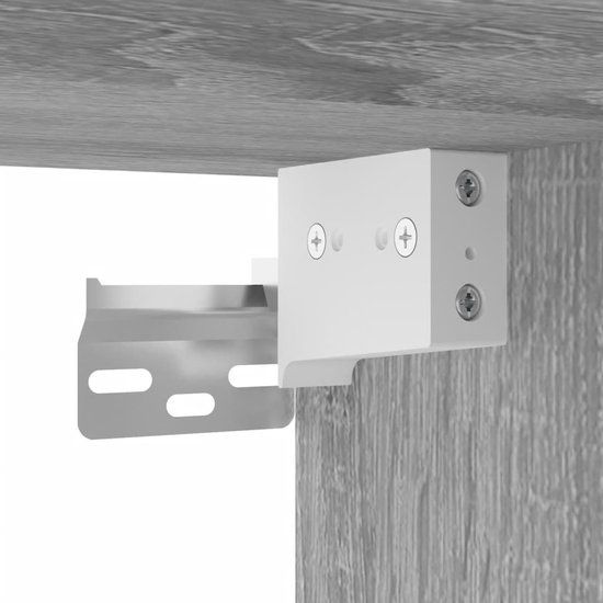 vidaXL 3-delige Badkamermeubelset Bewerkt Hout Grijs Sonoma Eikenkleur