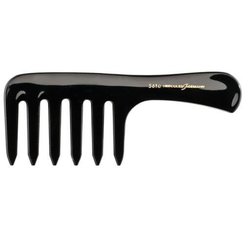 HERCULES SÄGEMANN - 5610 tassengreepkam | Krullenkam met brede tandbreedte voor het losmaken van krullen | Ideaal voor onderweg | Maat: 16,5 cm