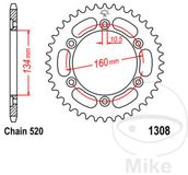 JT Sprockets JTR1308.40 40T stalen achtertandwiel