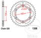JT Sprockets JTR1308.40 40T stalen achtertandwiel