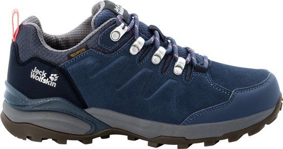Jack Wolfskin Refugio Texapore Low Wandelschoenen Dames - Maat 39 - dark blue / grey