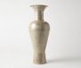 Vase Medora B27 x T27 x H71 cm Métal Ivoire Terra Fait main