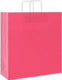 vidaXL - Papieren zakken - 50 stuks - met hengsels - 45x17x48 cm - roze