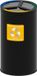 ALDA Poubelle de recyclage ronde noire 3x25L - Jaune - Bleu - Vert