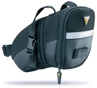 Topeak Zadeltas met bevestigingsriemen Aero Wedge Pack, Black, 20 x 11 x 12 cm, 1,31 liter