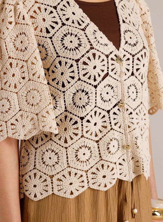 YEST Mayra Cover ups - Cream - maat 40