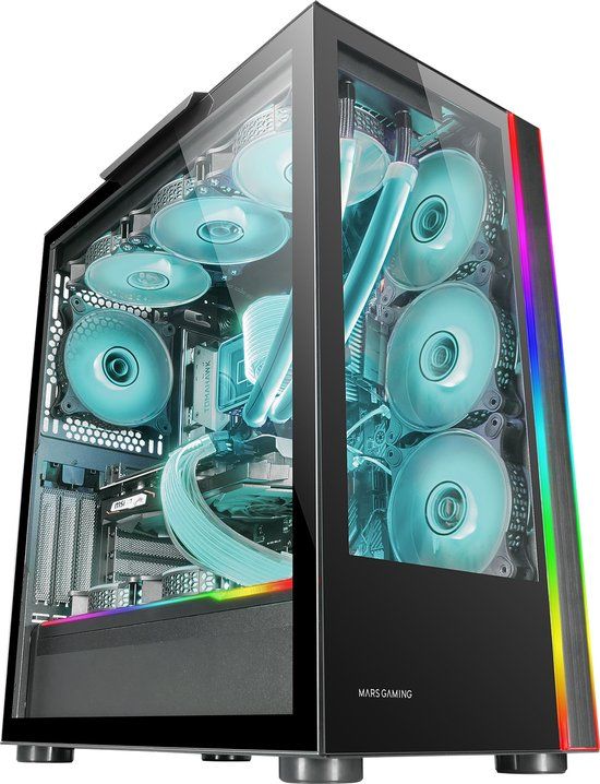 Mars Gaming MCULTRA XXL Premium Black RGB ATX Semi-tower