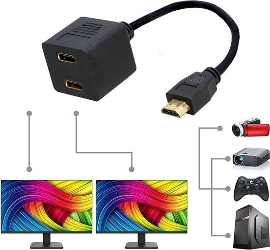 TECHly ICOC-HDMI-F-002 HDMI Adapter - 0.30 m - Zwart