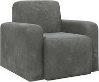 vidaXL Fauteuil Donkergrijs fluweel