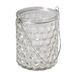Rayher 56932000 glazen pot honingraat met handvat, 7,5 x 7,5 x 9 cm, 200 ml