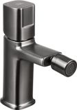 Laveo Tores Mat Grafiet Wastafel- en Toiletcombinatie met Laveo Click-Clack Afvoerplug