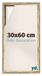 yd, Cadre 30x60 cm Or Antique - Cadre pour toile - MDF Lyon