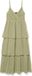 VERO MODA VMMELISA SINGLET LAYER DRESS WVN GA Sage Green Maxi jurk Mouwloos V-hals Enkelhoogte Dames S 100% Gerecycled polyester Lente/Zomer 2025