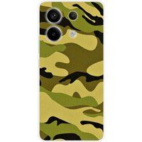 Xiaomi Bedrukt siliconen hoesje compatibel met Xiaomi Redmi Note 13 Pro 5G Camouflage