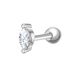 Glanzstücke München Oorbellen Zilver Zirkonia Marquise Wit