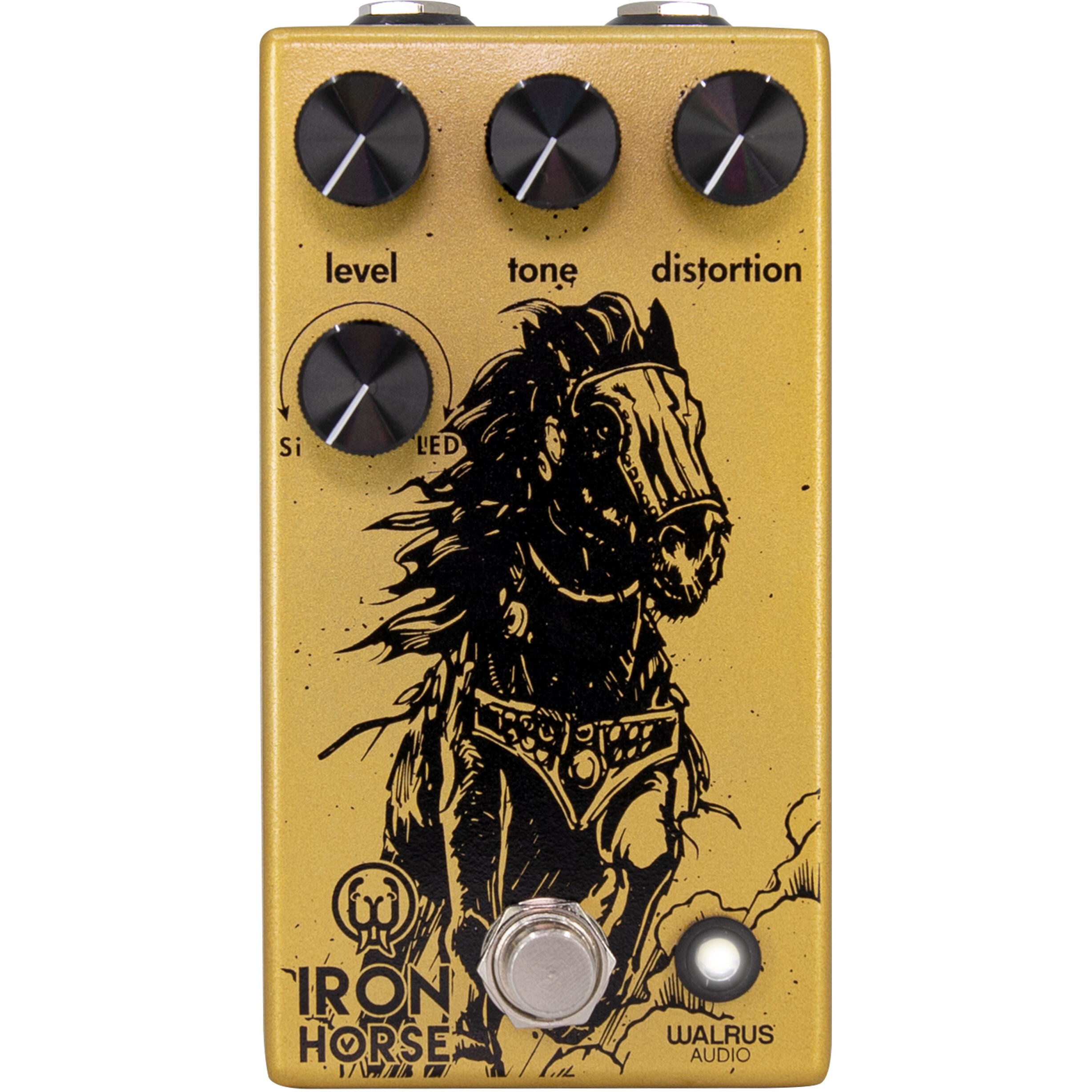 Walrus Audio Iron Horse V3 distortion effectpedaal met Silicon & LED clipping diodes