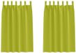 vidaXL Blackout Gordijnen met Ringen 2 st Groen 175 x 140 cm Polyester