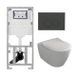 Villeroy & Boch Subway 2.0 Toiletset inbouwreservoir - diepspoel wandcloset directflush slimseat bedieningsplaat mat antraciet ronde knoppen - White Alpine (wit)