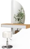 Vicco Melisa Kaptafel set met kruk – 120 cm met LED-verlichting en kruk Wit