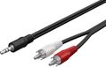 Goobay Audio-adapterkabel AUX, 3,5 mm jack naar stereo RCA-stekker