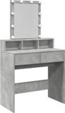 vidaXL Kaptafel met LED 80x41x144,5 cm betongrijs