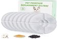 iRhodesy Drinkfontein voor Katten en Honden, Bloemendrinkfontein met Hars en Actieve Kool, Automatische Waterdispenser, Filter (8 stuks), RHS-020