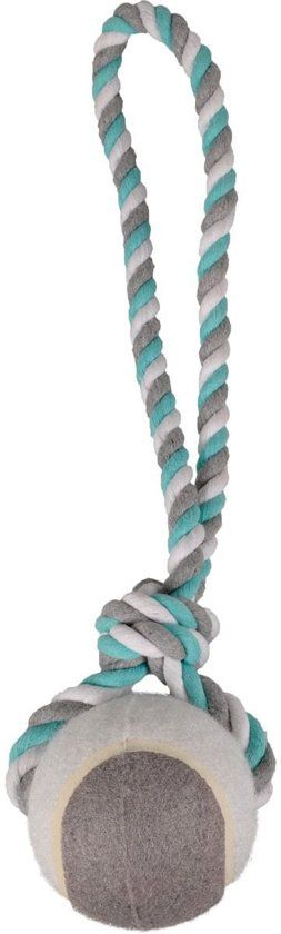 FLAMINGO - Kattenspeelgoed Jim Trektuig Tennis Munt - Grijs