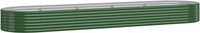 vidaXL - Plantenbak - 396x100x36 cm - gegalvaniseerd staal - groen