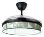 Fabrilamp Moda Plafondventilator met Verlichting Zwart, Groen, Transparant 91cm