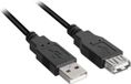 Sharkoon USB 2.0 A Male naar USB 2.0 A Female Verlengkabel 3 Meter Zwart