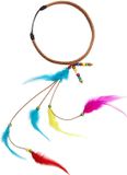Finidi Hippie hoofdband met veertjes en steentjes