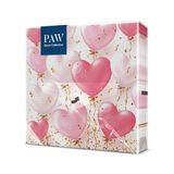 PAW Lunch servetten Heart Balloons Rose - 33x33 cm