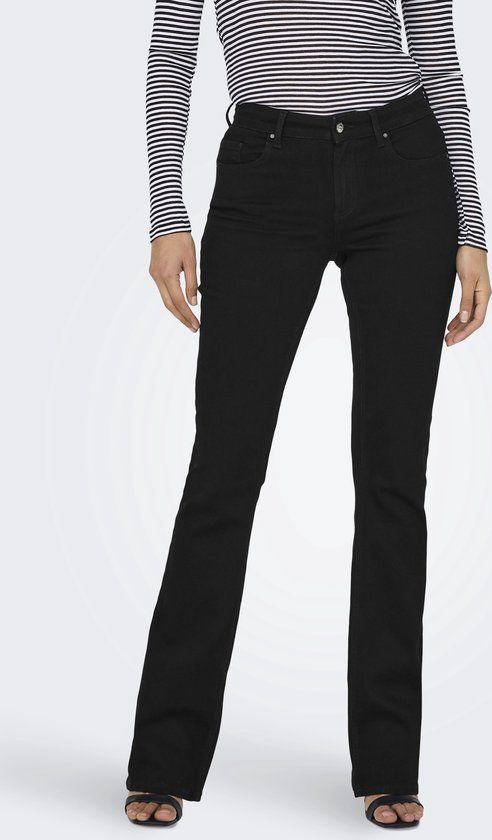 ONLY ONLBLUSH MID FLARED DNM REA2343 NOO - Black Denim Jeans - W28/L34