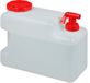 Relaxdays jerrycan met kraan - kunststof - 12 liter - BPA-vrij - wit/rood
