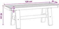 vidaXL Eetbank NOAIN 120 x 41 x 45 cm Massief grenenhout Zwart