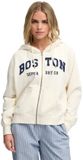 Superdry Athletic Essentials Relaxed Crop Sweatshirt Met Rits Wit XL Vrouw