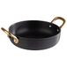 APS 40741 Aluminium serveerpot met messing handgrepen zwart Ø 13,5 cm 0,3 l