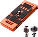 K&F Concept Aluminium Multi-Snelwisselplaat, 2-in-1 Professionele Camera-Snelsluitplaat, voor Statief, Camera, Mobiele Telefoon, Oranje