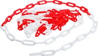 BGS Barrière ketting | Rood-wit | Kunststof | 5 m