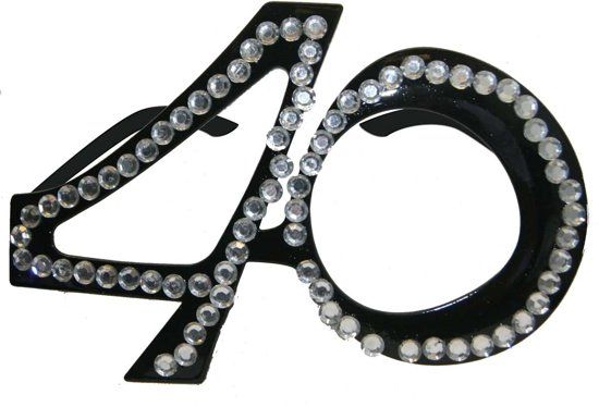 Folat 40 Jaar Zwarte Diamanten Bril