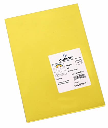 Canson Iris Vivaldi A3 185 g/m² glad kleurenpapier - Canary Yellow (Pack van 50 vellen)