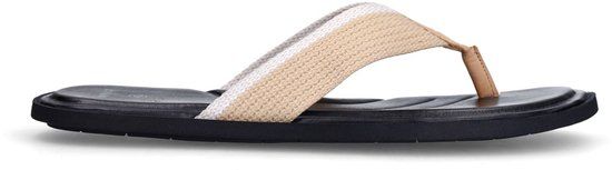 Manfield Heren Beige Canvas Slipper Maat 40