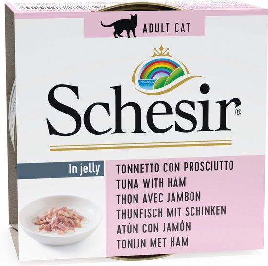 Schesir Kat Tonijn/Ham 14 x 85g - Natvoer