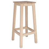 Kruk van grenenhout, hoogte 74 cm, zonder lak