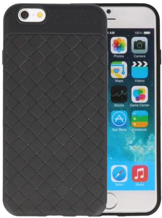 Best Cases Zwart Geweven hard case hoesje voor Apple iPhone 6 / 6s