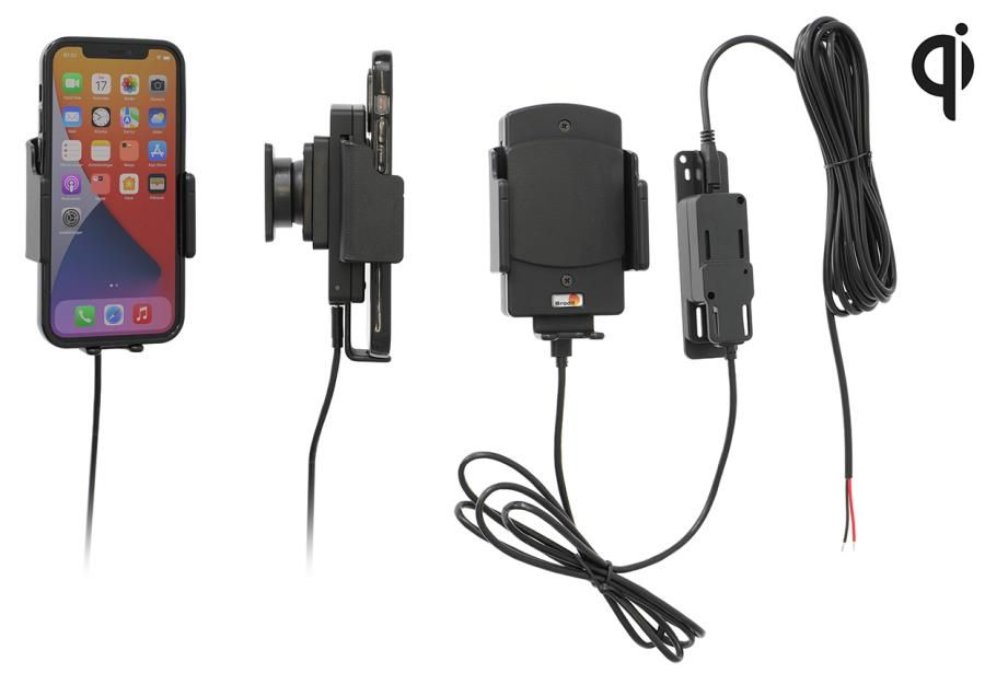 Brodit 719300 - Active Holder for Mobile Phone/Smartphone - Black - Wireless Charging