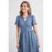 Anytime robe mi-longue bleue